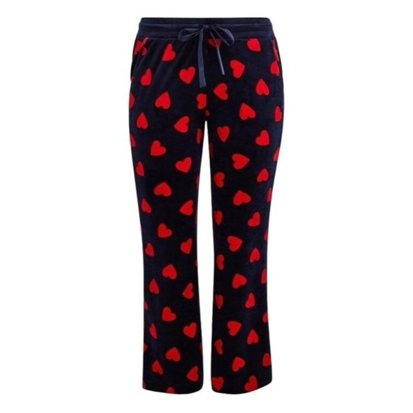 Torrid Velour Zip Hoodie Jacket & Pant Lounge Set HEARTS Sz 3 Pant 4 Jacket - Picture 6 of 11